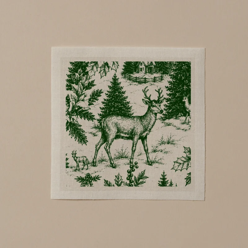 Servilletas de tela para cóctel colección Evergreen 11x11cm 50u.