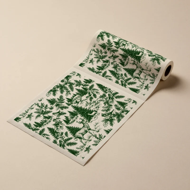 Servilletas de tela para evento colección Evergreen 20x20cm 25u.