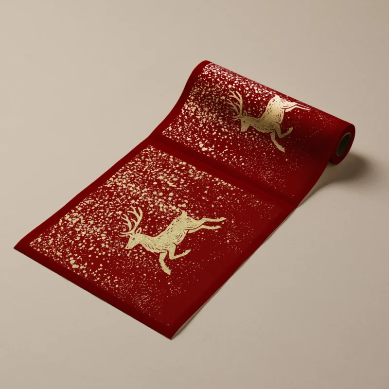 Servilletas de tela para evento colección Snowfall Red 20x20cm 25u.