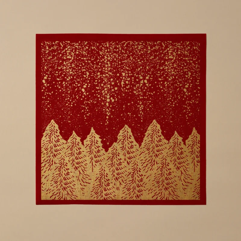 Servilletas de tela para mesa colección Snowfall Red 30x30cm 12u.