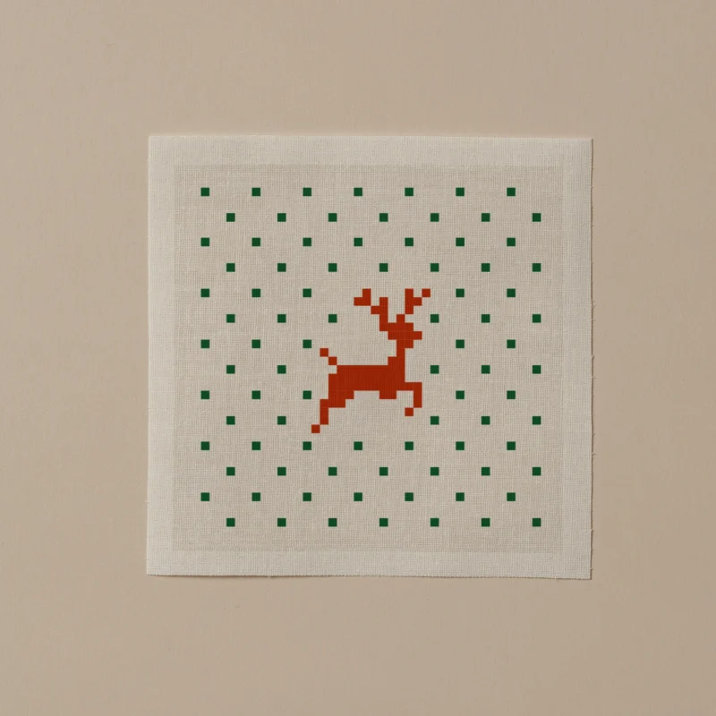 Servilletas de tela para cóctel colección Winter Deer 11x11cm 50u.