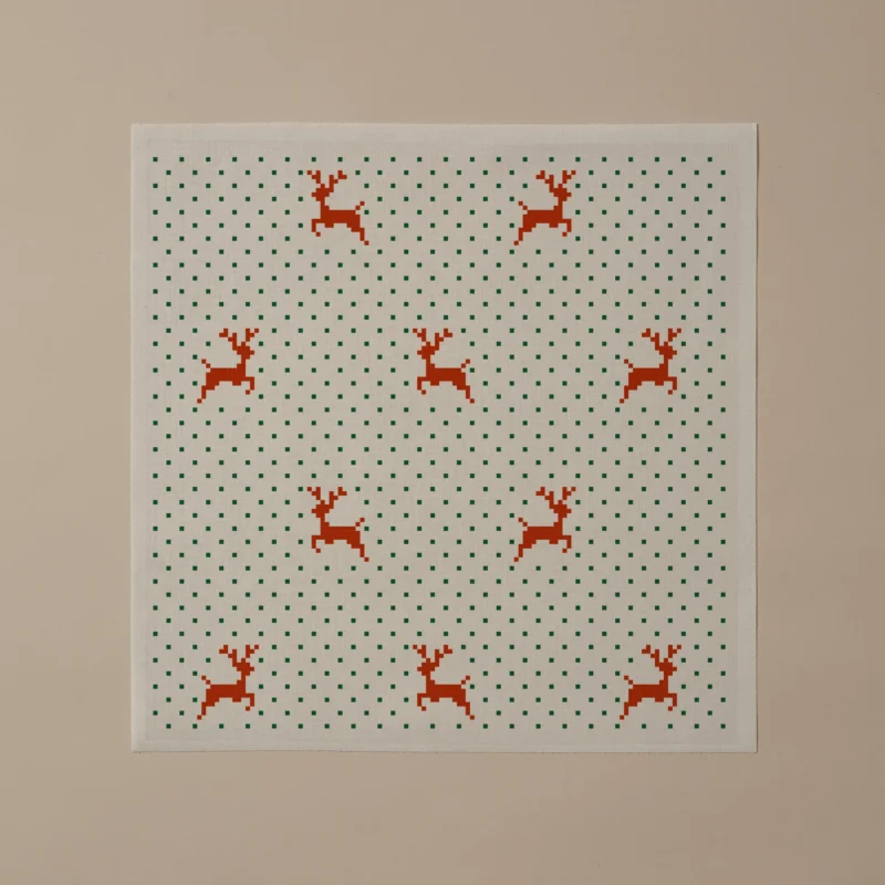 Servilletas de tela para mesa colección Winter Deer 30x30cm 12u.